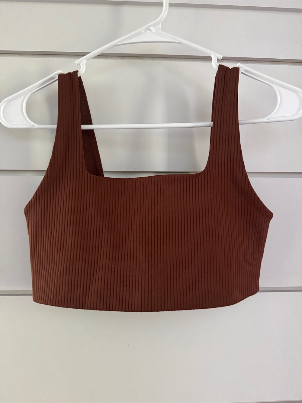 Girlfriend Collective Ribbed Square-Neck Crop Tank Top
